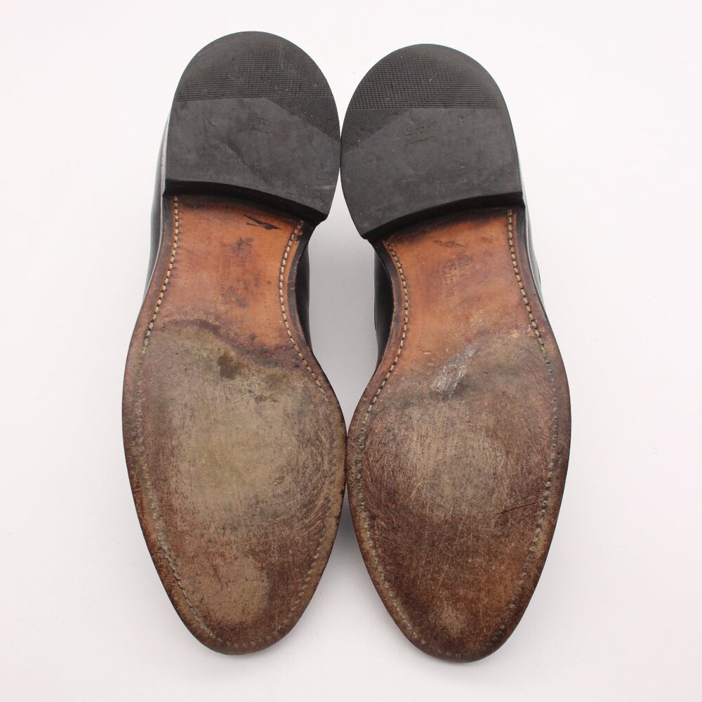 Allen Edmonds Grayson Dress Shoes Mens 9.5 D Black Loafers Slip-On Tassels - Picture 7 of 11
